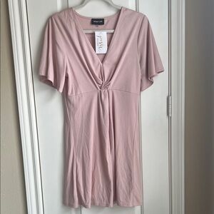 Sugarlips Blush Twist Front Dress
